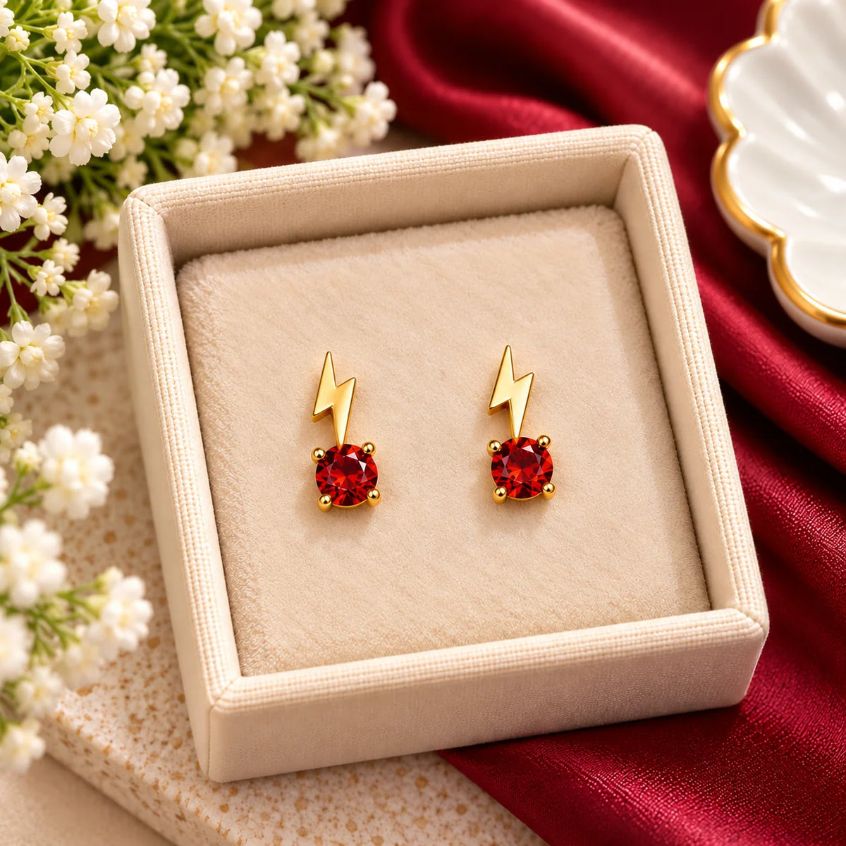 Thunder Earring (Red)