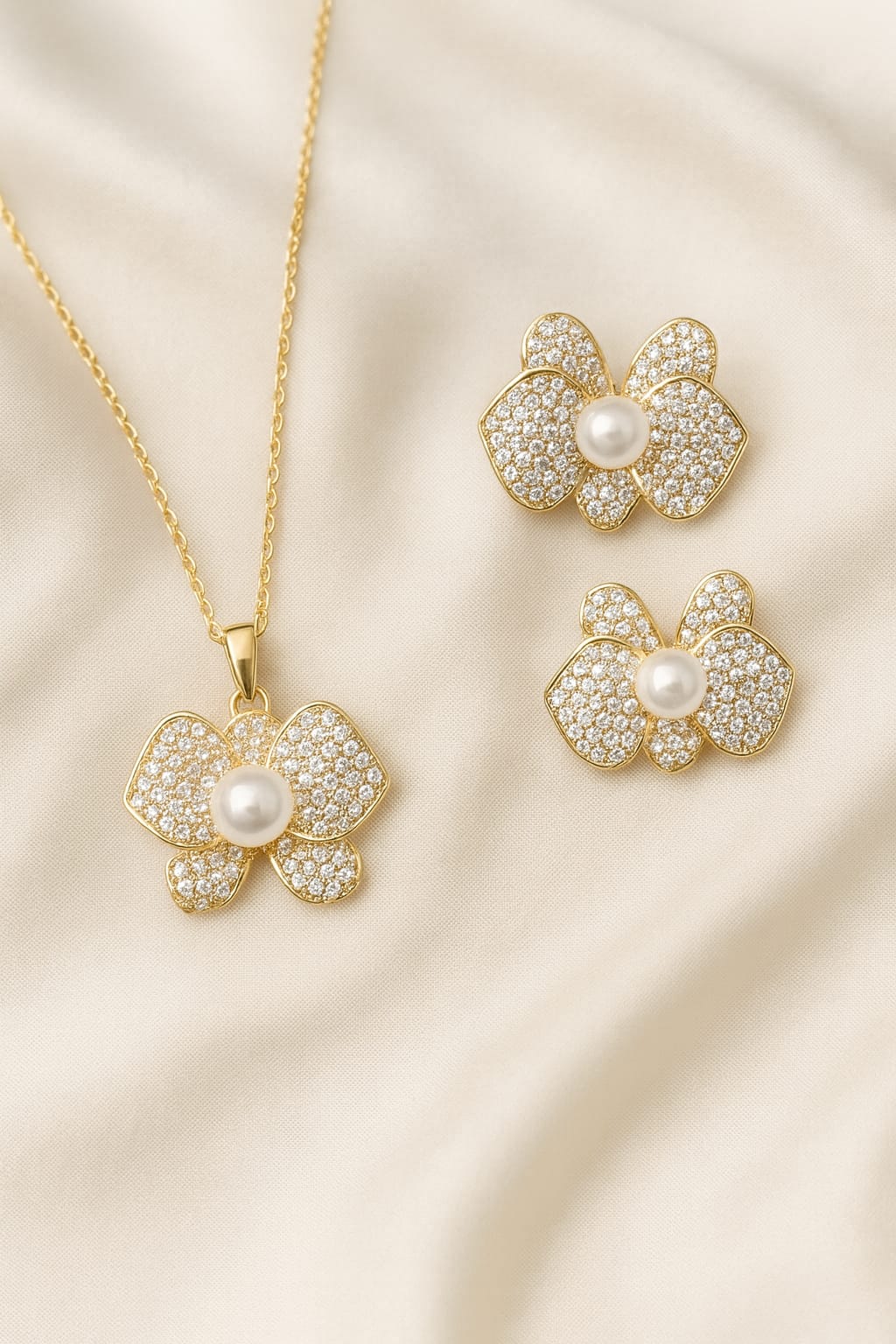 Bow Locket Set (Golden)