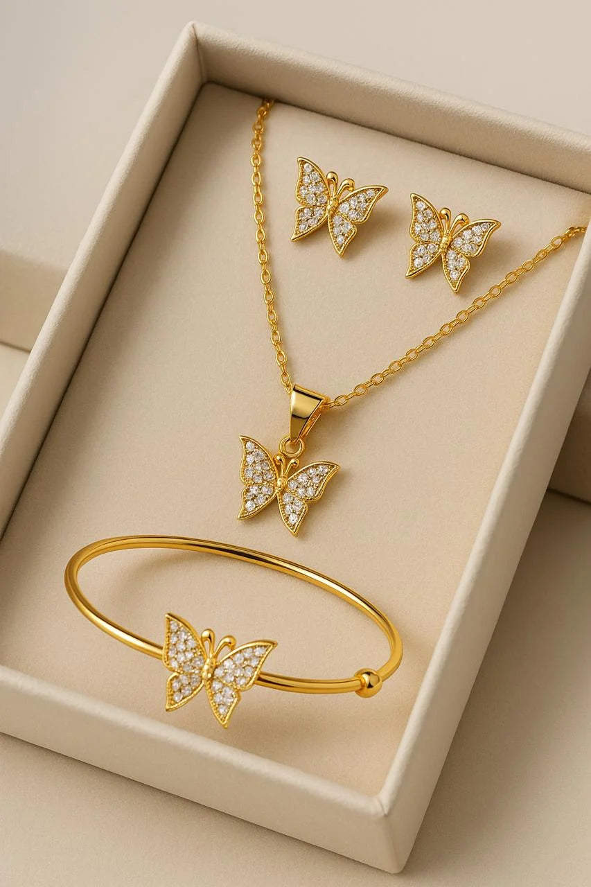 Locket Set and Bracelet (Golden)