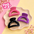 Minimalist Claw Clip (Pack of 3 Bold Colors)
