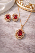 Locket set (maroon)